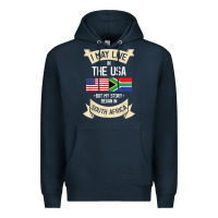 Navy South Africa American Flag USA South African Roots Gifts Premium Hoodie - trangStudio