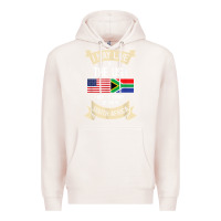 Pale Pink South Africa American Flag USA South African Roots Gifts Premium Hoodie - trangStudio