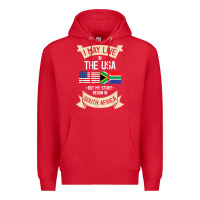 Red South Africa American Flag USA South African Roots Gifts Premium Hoodie - trangStudio