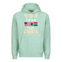 Seafoam South Africa American Flag USA South African Roots Gifts Premium Hoodie - trangStudio