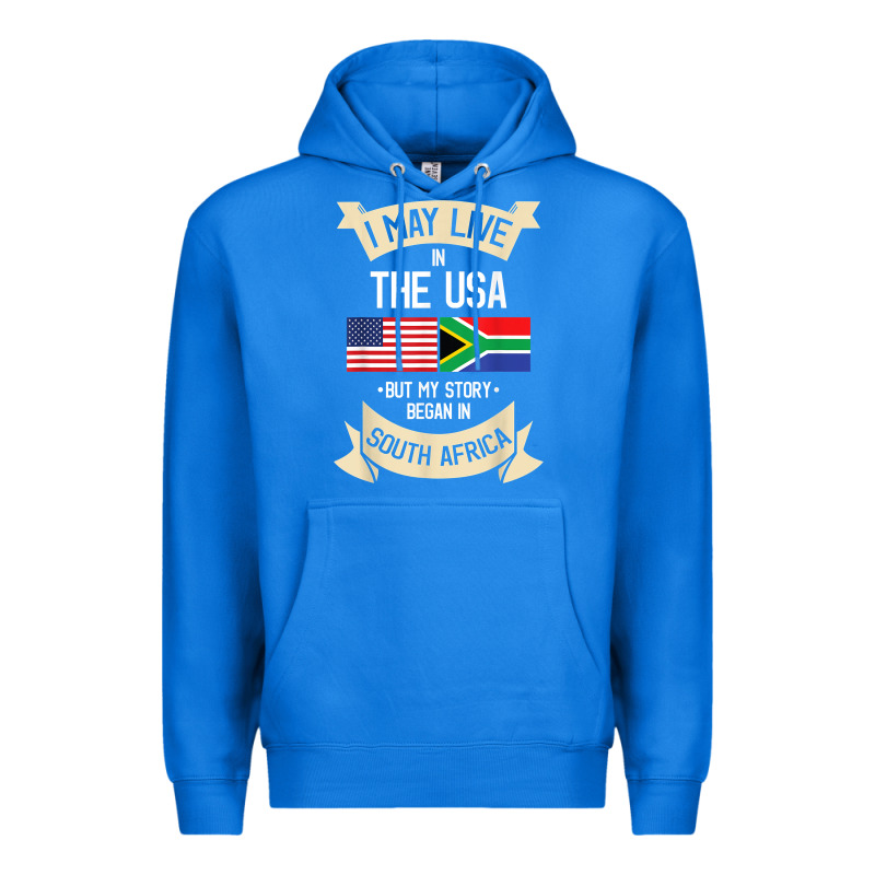 South Africa American Flag Usa South African Roots Gifts Premium Hoodie by trangStudio | Teevron