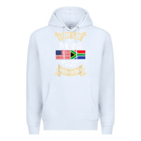 White South Africa American Flag USA South African Roots Gifts Premium Hoodie - trangStudio