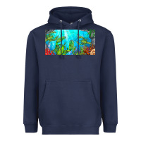 Navy lobster license plate Heavyweight Hoodie - BarkalooDesign
