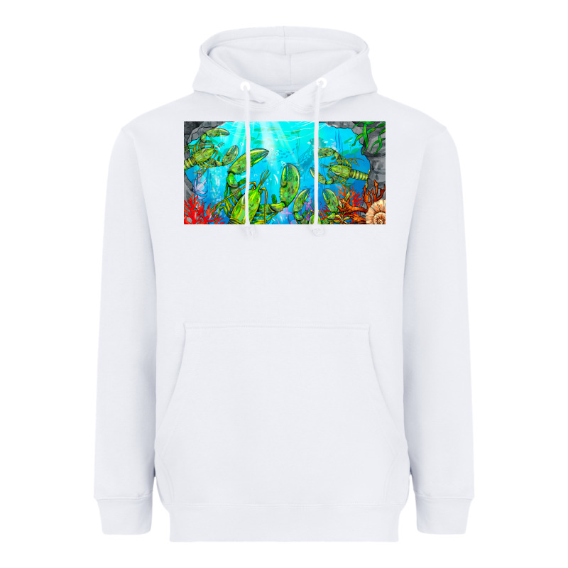 Lobster License Plate Heavyweight Hoodie by BarkalooDesign | Teevron