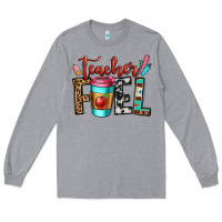 Heather Grey teacher fuel Long Sleeve Tee - OliviaCreatesArt