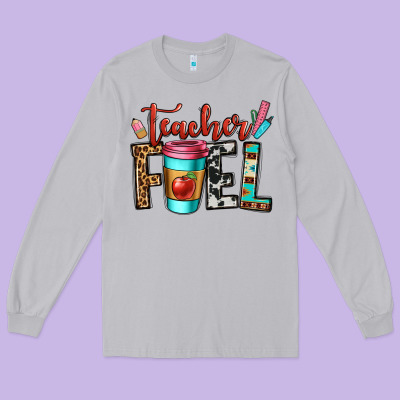 Teacher Fuel Long Sleeve Tee Designed By Oliviacreatesart
