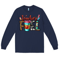 Navy teacher fuel Long Sleeve Tee - OliviaCreatesArt