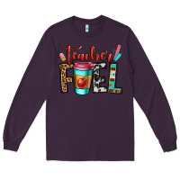 Plum teacher fuel Long Sleeve Tee - OliviaCreatesArt