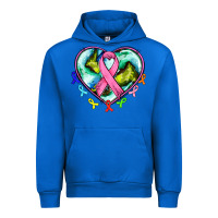 Cobalt heart earth and cancer ribbon Urban Hoodie - AdoDesignShop
