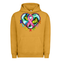 Pigment Peanut Butter heart earth and cancer ribbon Urban Hoodie - AdoDesignShop