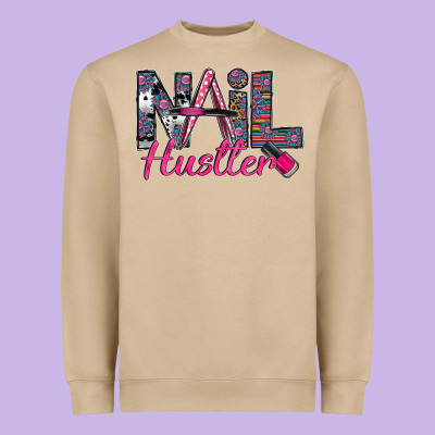 Nail Hustler Heavyweight Sweatshirt Designed By Sublimationcraftshop