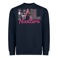 Navy Nail hustler Heavyweight Sweatshirt - SublimationCraftShop