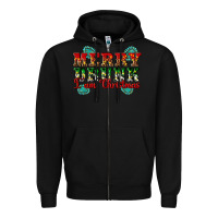 Black Merry Drink I Am Christmas Zipper Hoodie - Artiststas