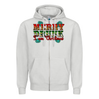 Dove Grey Merry Drink I Am Christmas Zipper Hoodie - Artiststas