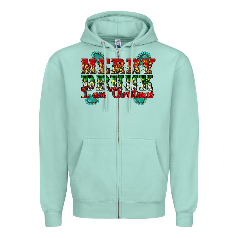 Merry Drink I Am Christmas Zipper Hoodie by Artiststas | Teevron