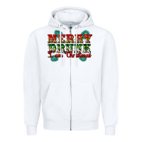White Merry Drink I Am Christmas Zipper Hoodie - Artiststas