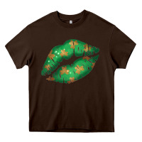 St. Patricks Day Green Lips Heavy Core Tee | Teevron
