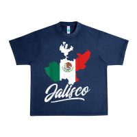Navy Mexico Jalisco Mexican Flag Gift Urban Heavy Tee - trangStudio