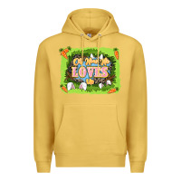 Antique Gold Oh how he loves us Easter Day Premium Hoodie - LillyAllenDesigns