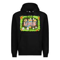 Black Oh how he loves us Easter Day Premium Hoodie - LillyAllenDesigns
