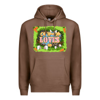 Chestnut Oh how he loves us Easter Day Premium Hoodie - LillyAllenDesigns