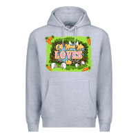 Heather Grey Oh how he loves us Easter Day Premium Hoodie - LillyAllenDesigns