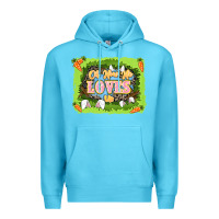 Ocean Blue Oh how he loves us Easter Day Premium Hoodie - LillyAllenDesigns