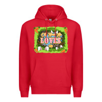 Red Oh how he loves us Easter Day Premium Hoodie - LillyAllenDesigns