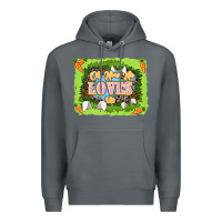 Rock Oh how he loves us Easter Day Premium Hoodie - LillyAllenDesigns
