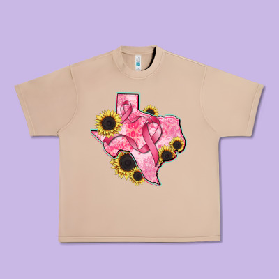 Texas Map Breast Cancer Urban Heavy Tee Designed By Cowgirlartshop