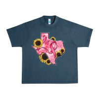 Midnight Navy texas map breast cancer Urban Heavy Tee - CowGirlArtShop