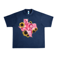 Navy texas map breast cancer Urban Heavy Tee - CowGirlArtShop