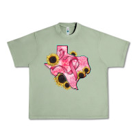 Oil Green texas map breast cancer Urban Heavy Tee - CowGirlArtShop