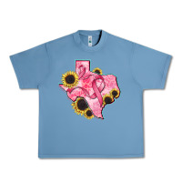 Pebble Blue texas map breast cancer Urban Heavy Tee - CowGirlArtShop