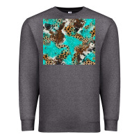 Charcoal Heather cheetah cowhide tumbler Premium Sweatshirt - BarkalooDesign