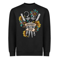 Black barber shop Heavyweight Sweatshirt - SublimationCraftShop
