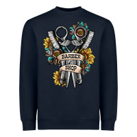 Navy barber shop Heavyweight Sweatshirt - SublimationCraftShop