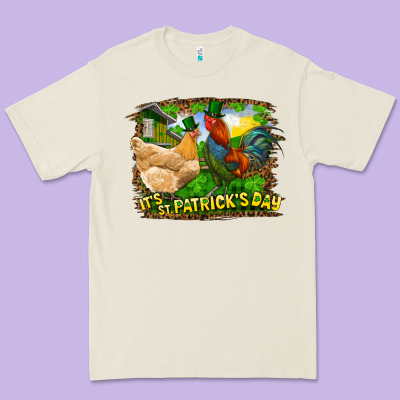 It's St. Patrick's Day Rooster And Chicken Premium Tee Designed By Ranaportraitstore
