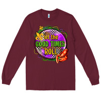 Burgundy let the good times roll olivia Long Sleeve Tee - OliviaCreatesArt
