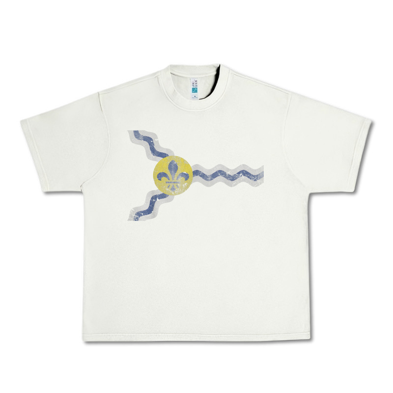 St Louis Missouri Flag Vintage Faded Home Family Urban Heavy Tee by trangStudio | Teevron