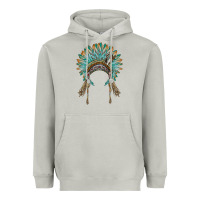Moon Dust native american headdress turquise Heavyweight Hoodie - BarkalooDesign