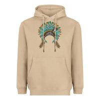 Mushroom native american headdress turquise Heavyweight Hoodie - BarkalooDesign