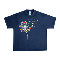 Navy Womens Funny Dandelion Books Gift For Reading Lover Women Girls V-Neck Urban Heavy Tee - trangStudio