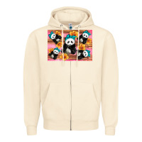 Sandshell Baby panda flowers Zipper Hoodie - Artiststas