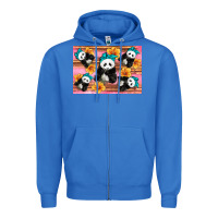 True Royal Baby panda flowers Zipper Hoodie - Artiststas