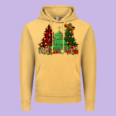 Mexican Christmas Trees Mexico Vintage Hoodie Designed By Howdyjamesfarm
