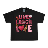 Black Live laugh love Valentine's Day Urban Heavy Tee - HowdyJamesFarm
