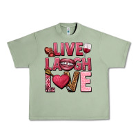 Oil Green Live laugh love Valentine's Day Urban Heavy Tee - HowdyJamesFarm