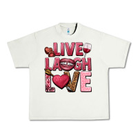 Pistachio Live laugh love Valentine's Day Urban Heavy Tee - HowdyJamesFarm