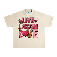 Sandshell Live laugh love Valentine's Day Urban Heavy Tee - HowdyJamesFarm